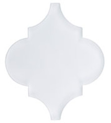 GT Glass Versailles Frosted Arabesque White Tulip VS-421FROSTED